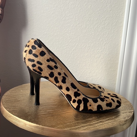 Kate Spade New York real fur cheetah/leopard print pump heels, size 7 womens - Picture 4 of 10